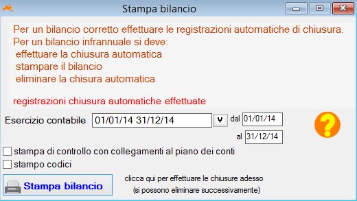 Bilancio con i programmi gestionali