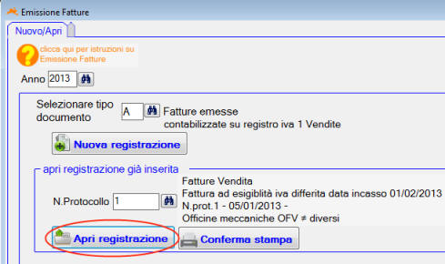 Modificare registrazione contabile