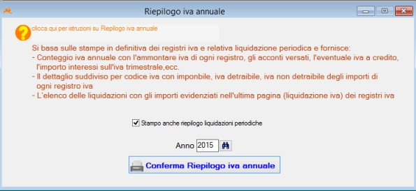 Riepilogo iva annuale