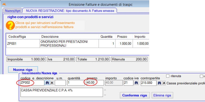 Registrare cassa previdenziale