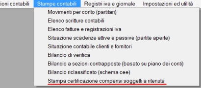 Esempio cerificazione dei compensi