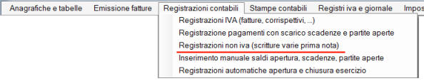 Registrazione primanota