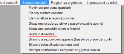 Bilancio di verifica